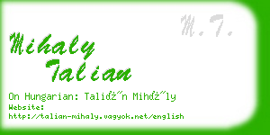 mihaly talian business card